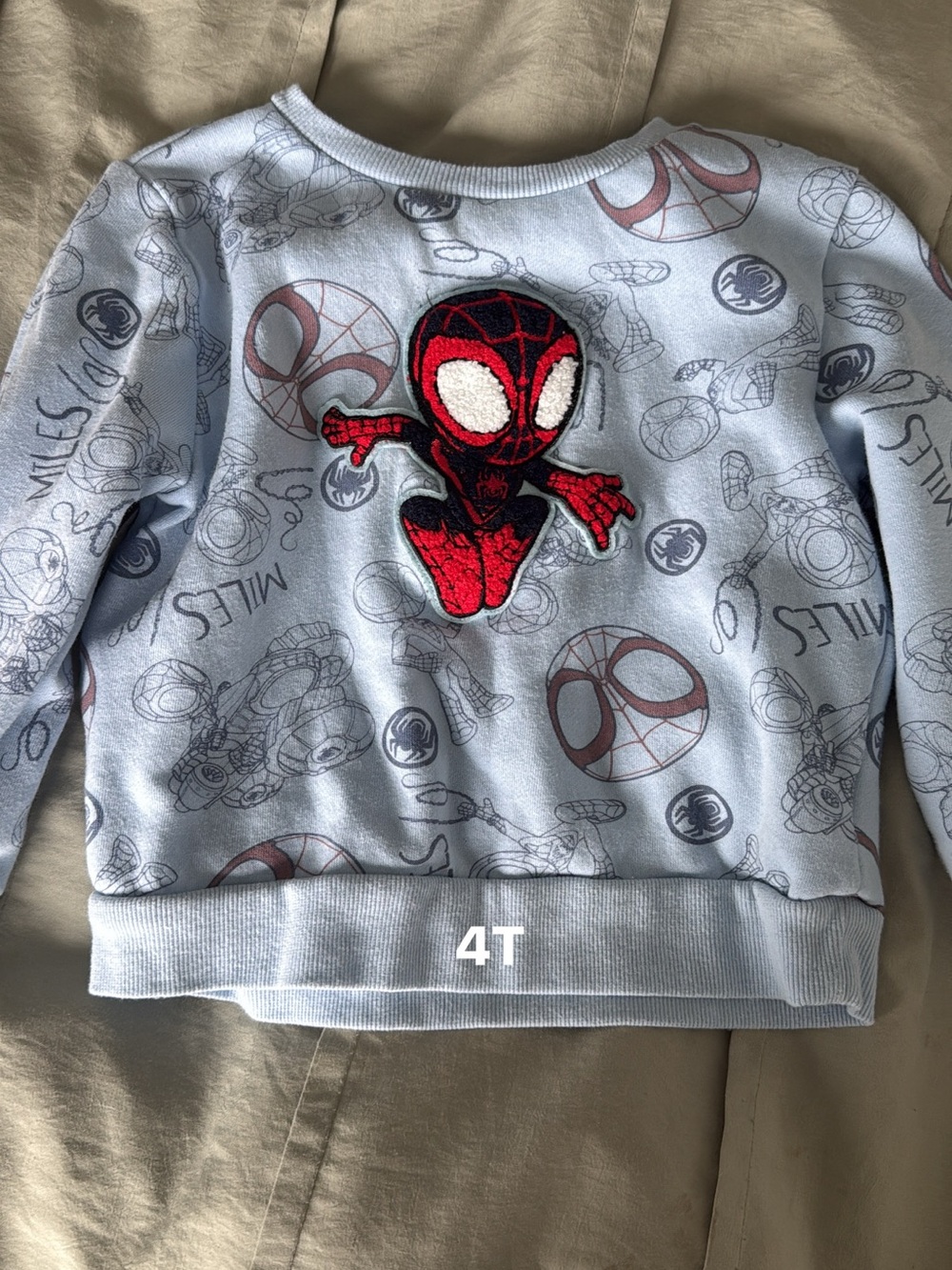Kids Spider-Verse Light Blue Sweatshirt - 4T